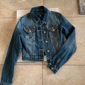 Miss Me short denim jacket small size.